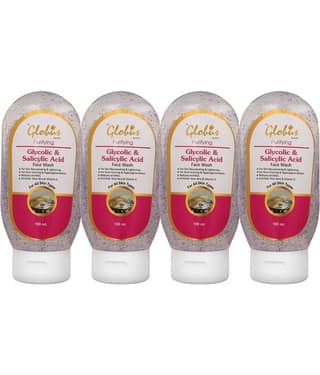 Globus Remedies Glycolic and Salicylic Acid Face Wash 100 ml Pack of 4