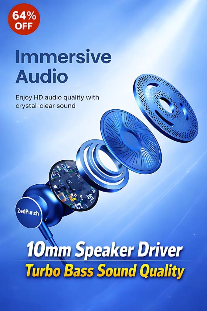 ZedPunch Gaming Magnetic USB Type-C Wired Earphones with Mic view 4