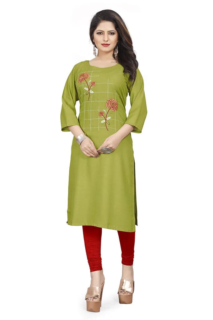 STYLEOO Rayon Kurta/kurties for Women and Girls Pack of 5, DARK BLUE, RANI, MAROON, LIGHT GREEN & PINK, (M, L, XL, XXL) view 4