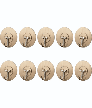 Self Adhesive Hooks for Wall Heavy Duty - 10kg Load Capacity Waterproof Transparent Wall Hooks for Hanging - No Drilling Nail