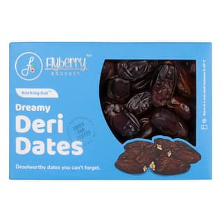 Flyberry Gourmet Deri Dates (Khajoor/Khajur) 400g | 100% Natural | Rich in Calcium, Iron and Potassium | Instant Energy