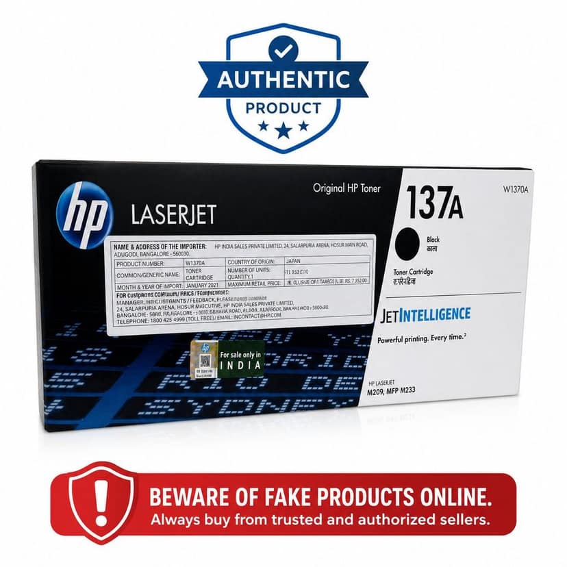 HP 137A Black LaserJet Toner Cartridge (W1370A) for HP LaserJet Pro M233 & M234 Series Printers view 4