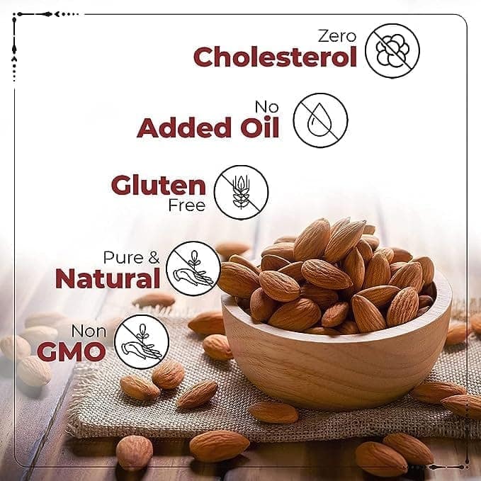 Bazana 100% Californian Raw Almonds | Nutrient-Rich, Heart-Healthy Snack | Weight Management Aid | Antioxidant Powerhouse | Blood Sugar Regulation | 205g Pack of 1 view 4