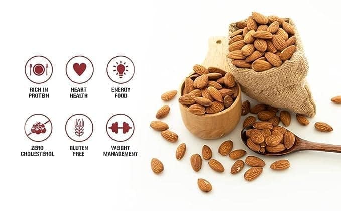 Bazana 100% Californian Raw Almonds | Nutrient-Rich, Heart-Healthy Snack | Weight Management Aid | Antioxidant Powerhouse | Blood Sugar Regulation | 205g Pack of 1 view 6