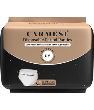 Carmesi Disposable Period Panties (S-M), Maternity Panties, All-Night Protection, 10 Pcs