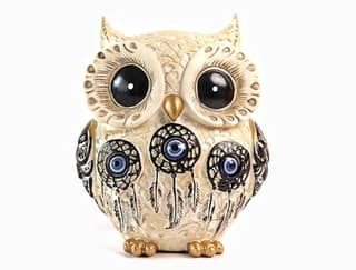 The Spiritual Living Owl Statue for Good Luck II Aesthetic Resin Owl Art Figure Showpiece II 3.5 Inch II Feng Shui