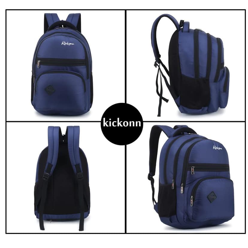 Kickonn Men's and Women's Office Laptop Backpack For School and College - Blue view 7