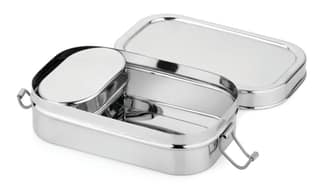 Stainless Steel Lunch Box with Secure Locking Clips | Reusable Tiffin Box for Office, School & Travel