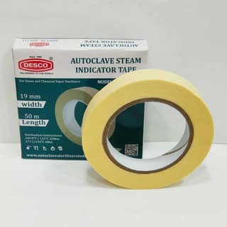 DESCO Autoclave Tape/Steam Sterilization Indicator Tape (19mm x 50 Mtrs)