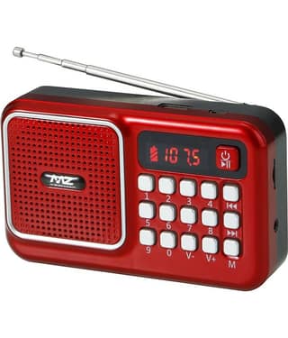 MZ M41VP 5 W Bluetooth Speaker Bluetooth V 5.0 with SD card Slot Playback Time 6 hrs Red