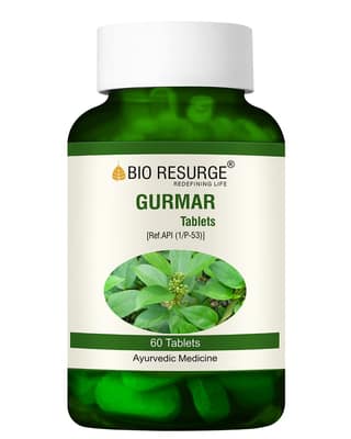 Bio Resurge Gurmar Tablets 750mg | Ayurvedic Herbal Wellness Product | 60 Tablets