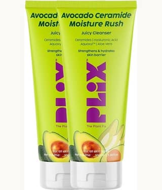 PLIX THE PLANT FIX Set Of 2 Avocado Ceramide Moisture Rush Juicy Cleanser - 100 ml Each