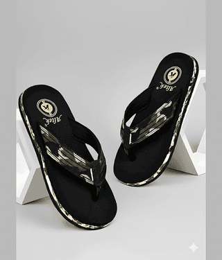 Altek Black Men's Thong Flip Flop