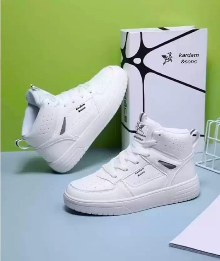 kardam&sons luxury fashionable Stylish Light Weight Sneakers white Sneakers For Men (White) view 3