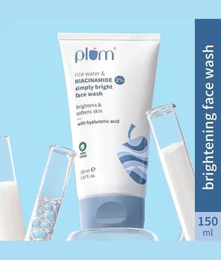 Plum Rice Water & 2% Niacinamide Dermat-tested , Gentle & Non-drying | For All Skin Types Face Wash (150 ml)