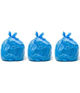 Clean India -3 Pack of Blue Garbage Bags - 19X21 | 3 Packs of 30 Pcs - 90 Pcs | Blue Medium Disposable Dustbin Bags for Dry Waste