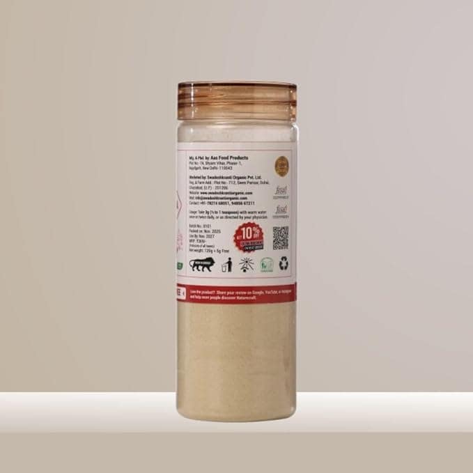 NATURECRAFT Ashwagandha Powder 125g | pure, Natural Ashwagandha Root | Helps Reduce Stress, Boosts Energy, Strength & Immunity | Ayurvedic Herbal Powder view 2