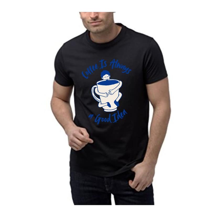 Trishoolin "Coffee is Always..." Abstract Theme Graphic T-Shirt (Design 10159MB ) | Cotton Regular Fit Crew Neck Tee | Pack of 1
