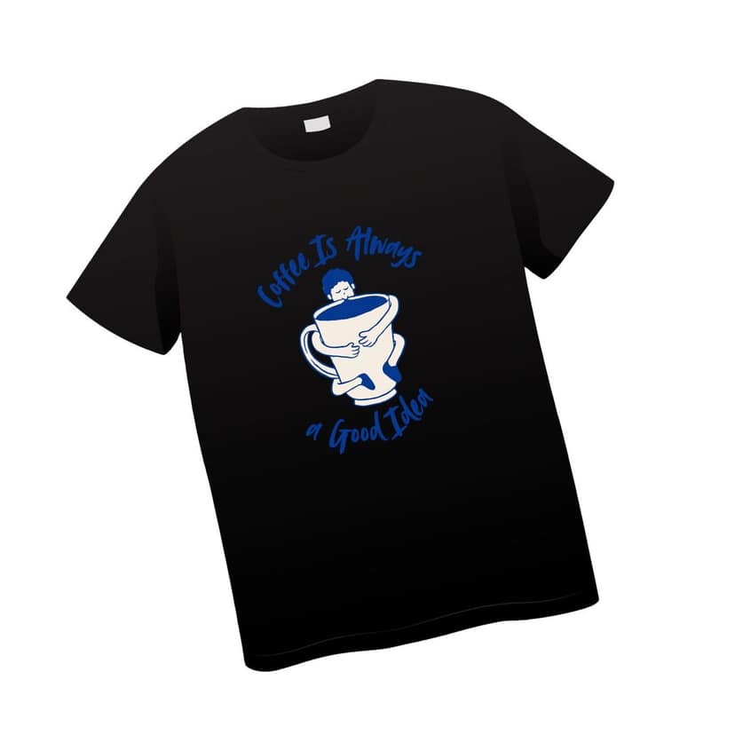 Trishoolin "Coffee is Always..." Abstract Theme Graphic T-Shirt (Design 10159MB ) | Cotton Regular Fit Crew Neck Tee | Pack of 1 view 2