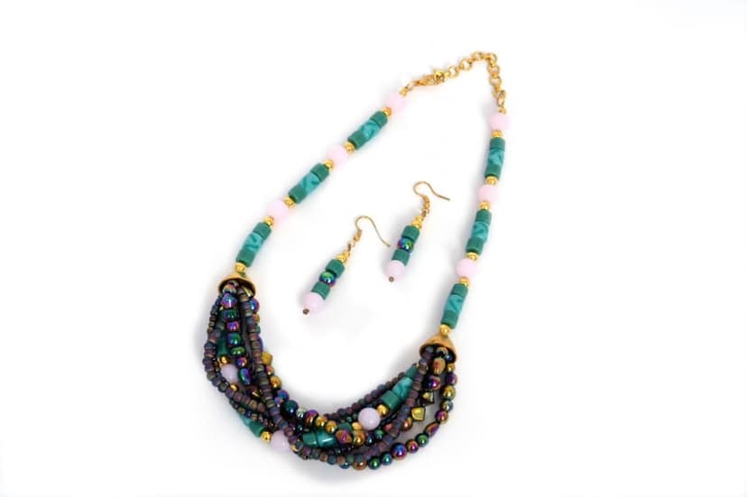 Stylished Glass Bead Necklace view 2