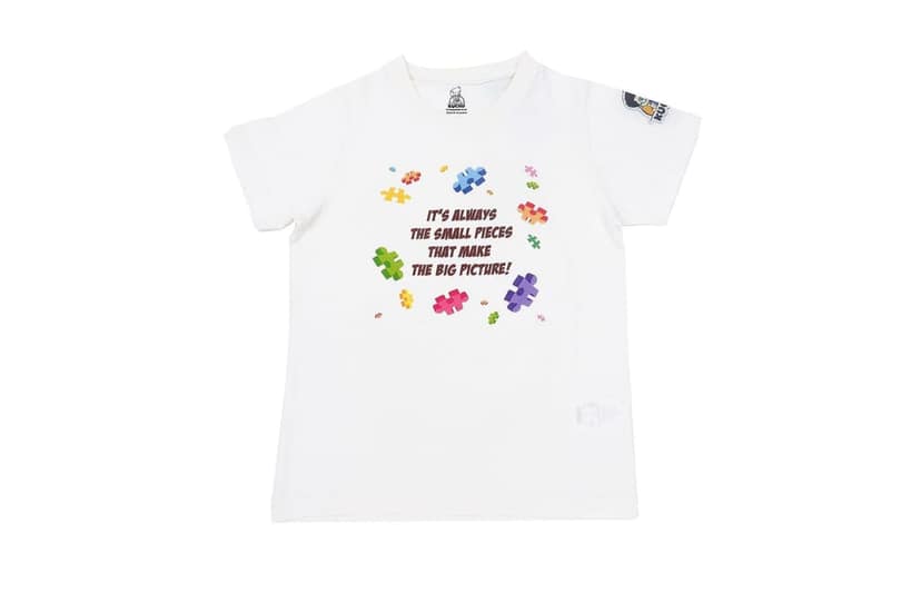 KUCHU Unisex T-Shirt | The Big Picture Print | 6–7 Years | Cotton Modal Fabric | Soft Feel | Breathable | Digitally Printed | Vibrant Colour White view 4