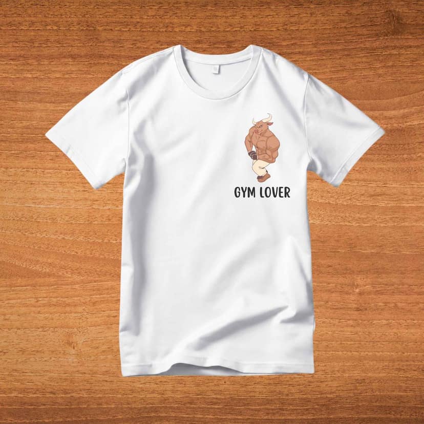 Trishoolin Gym Lover Graphic Theme T-Shirt | Design 40020MB | Cotton Regular Fit | Crew Neck / Round Neck Half Sleeve | Pack of 1 view 2