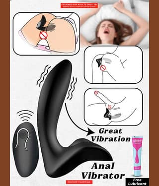 NAUGHTY NIGHTS Premium Prostate Massager With Remote Control And USB Charging + Free Kaamraj Lubricant