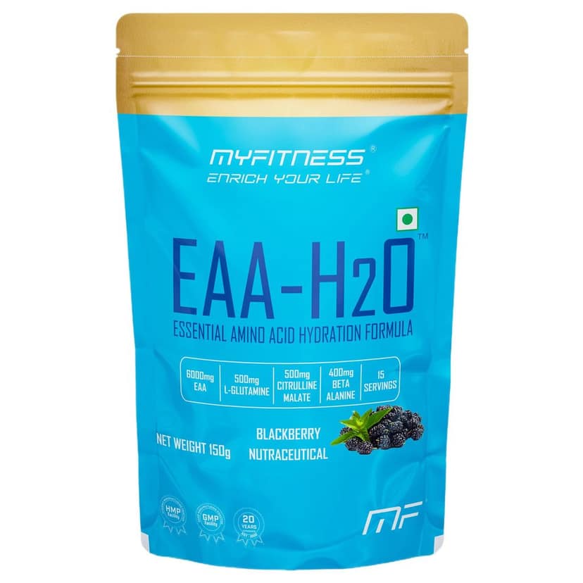 Myfitness EAA Supplement For Men & Women | EAA H2O 150g | 6000mg Essential Amino Acids | Added Glutamine | Citrulline Malate | Beta Alanine | Taurine | Electrolyte Blend |