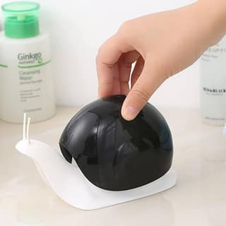 Cute Snail Shape Soap Dispenser, Black and White, Bathroom Countertop Liquid Pump Dispenser, Modern Design