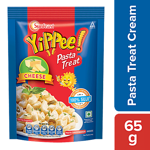 Sunfeast YiPPee! Pasta Treat - Cheesy & Soft Suji/Rawa, Cheese, 65 g