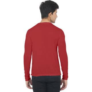 Red color Full sleeve love faith hope printed tshirt view 2