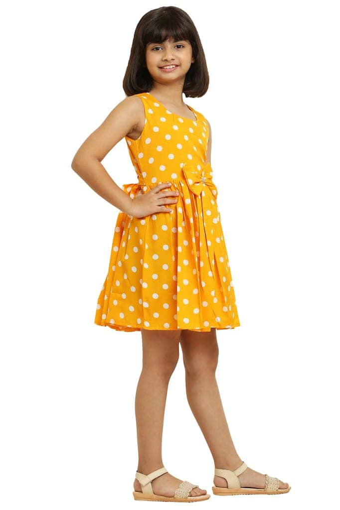 Modern Fancy Yellow & Red Pair Frock & Dress For Girls. view 2