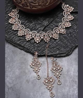 Sukkhi Rose Gold Alloy Necklace Set ( Pack of 1 )