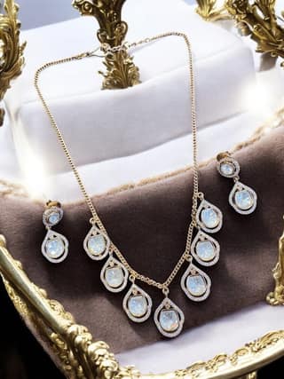 Kundan and Polki Necklace Set By Dia Art Jewels