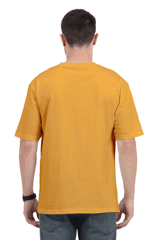 Clothikoo Classic Oversized T-Shirt (Yellow Colour, 240 GSM) view 2