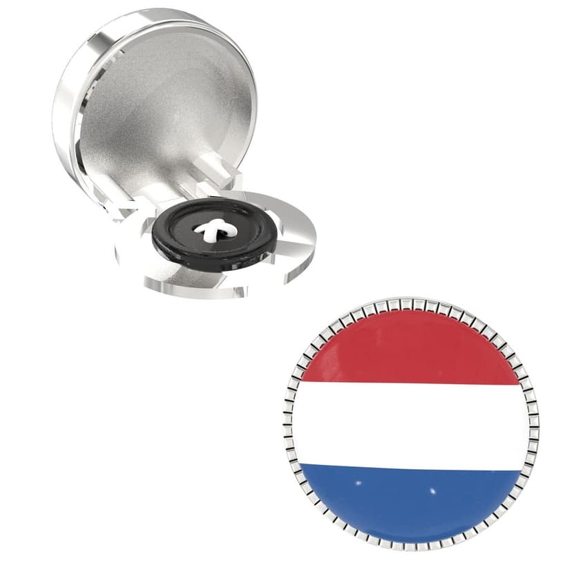 The Smart Buttons - Shirt Button Cover Cufflinks for Men - Netherlands Flag Style
