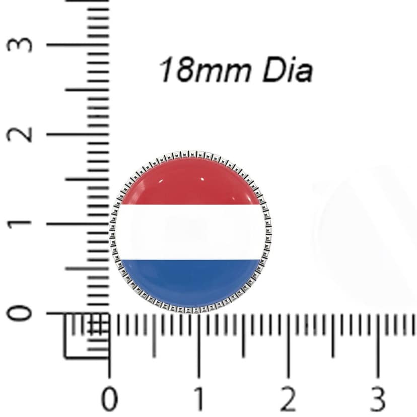 The Smart Buttons - Shirt Button Cover Cufflinks for Men - Netherlands Flag Style view 6