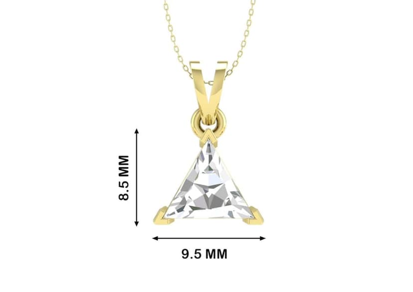 Classic Triangle Solitaire Necklace view 8