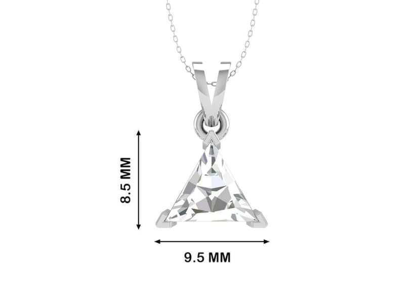 Classic Triangle Solitaire Necklace view 9