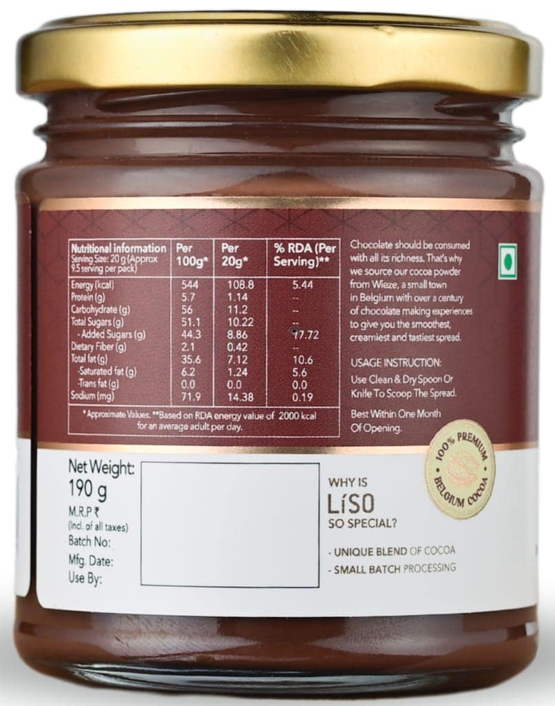 Cocoa Spread | Unique Blend Of Rich Belgian Cocoa Powder | 100% Vegetarian with No Palm Oil | Cold Processed view 4