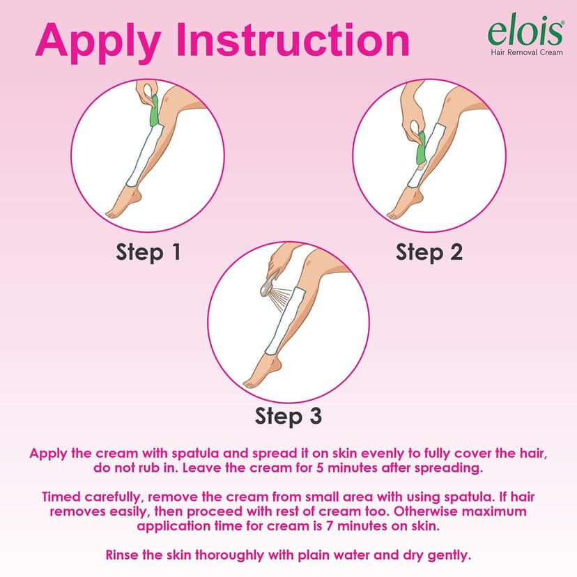 Elois Hair Removal Cream for Women With Rose Extract, Normal Skin(100g) 2x Longer Lasting Smoothness than Razors (Pack of 1) view 3
