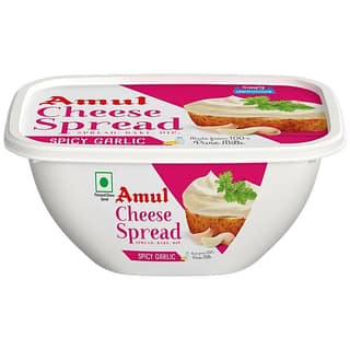 Amul Processed Cheese Spread - Spicy Garlic, Made from 100% Pure Milk, 200 g