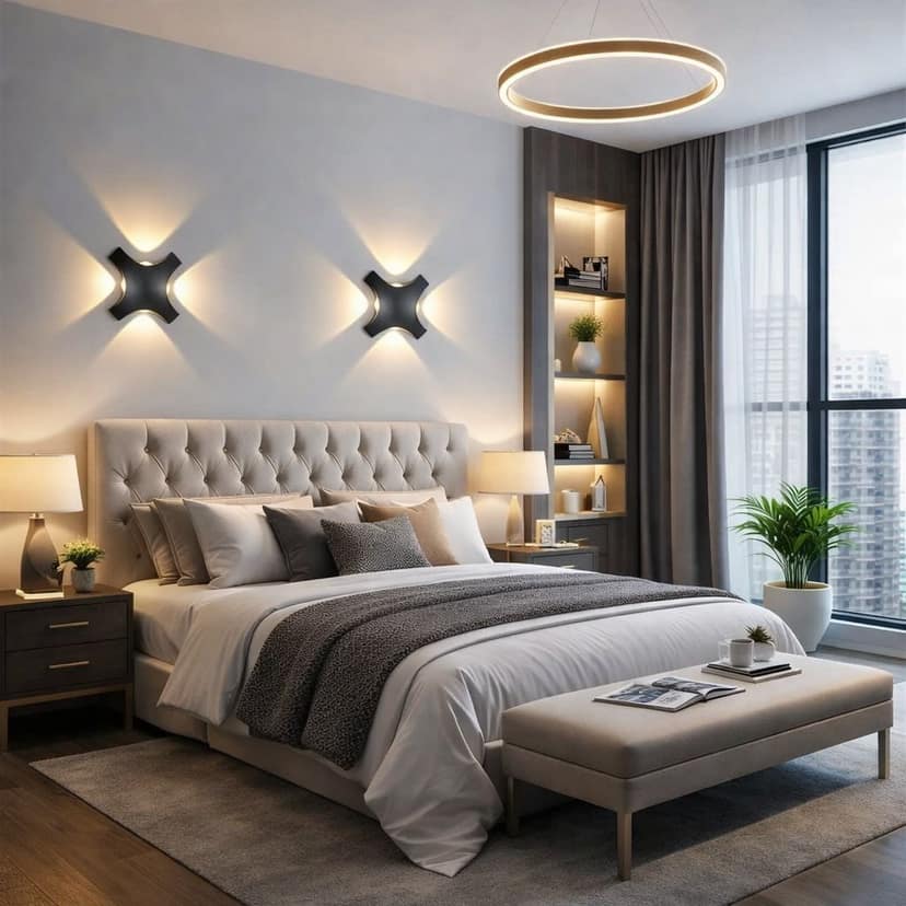 Modern 6-Way LED Wall Light | Decorative Indoor Outdoor Wall Lamp | Warm White Up Down Light | Waterproof Exterior Wall Light | SPARKWORLD view 2