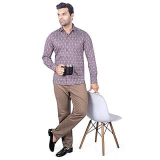 DUKUL Men'ss Printed Cotton Shirt Full Sleeve Regular Fit | Perfect for Formal & Casual Wear