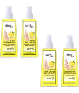 Mirah Belle - Lemon Hand Rub Sanitizer Spray 200 mL (Pack of 4)