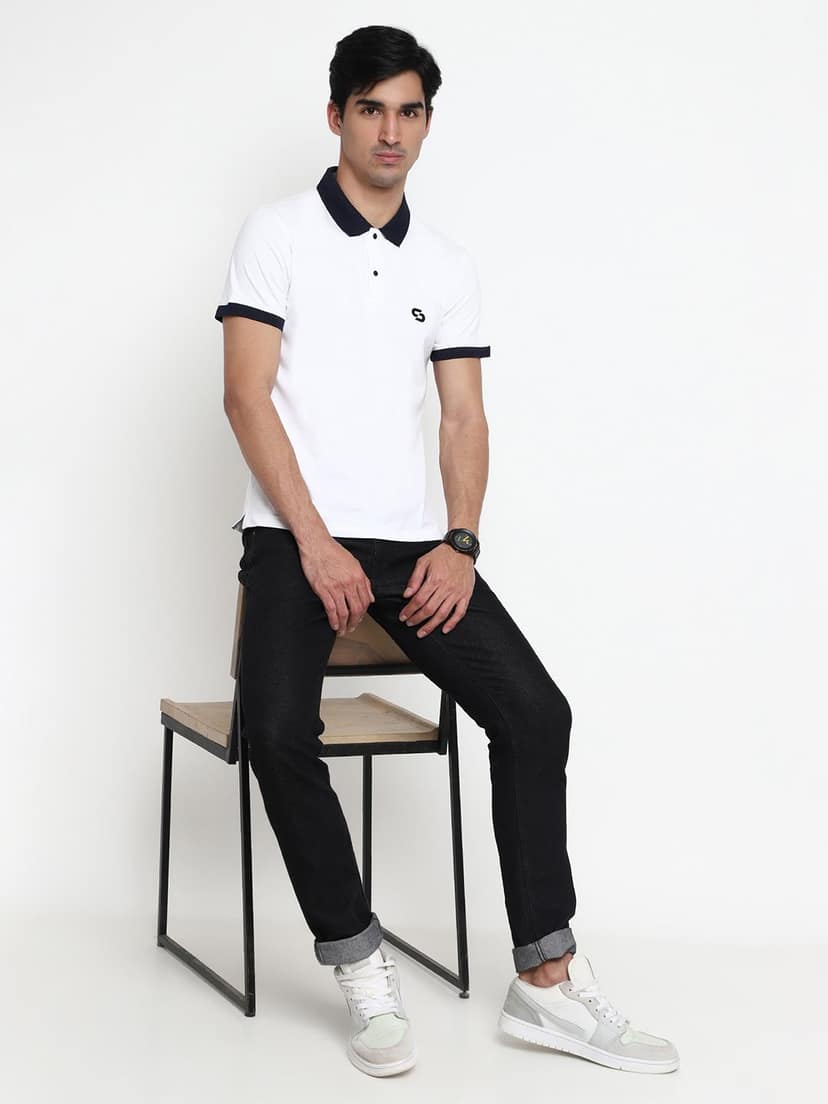 Spolei Men Athleisure T-shirt/ Bamboo Fabric/ Regular Fit/ Polo Tee view 4