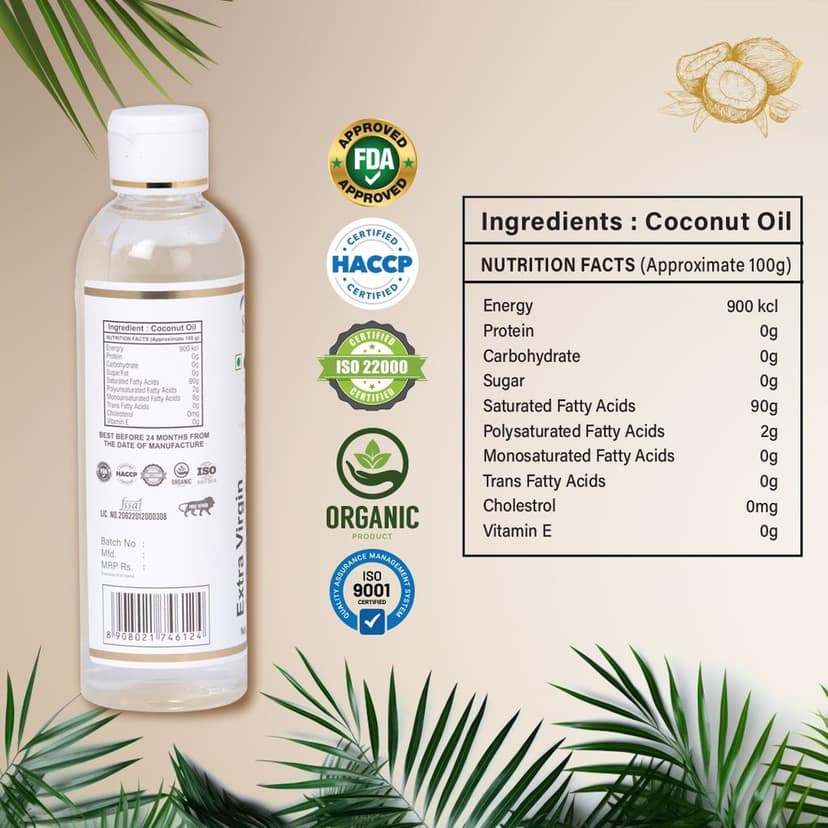 EXTRA VIRGIN COCONUT OIL (CENRIFUGE PROCESS) view 3