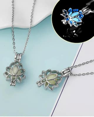 Print Magical Gifts Glowing Lotus Pendant Necklace – Korean Fashion Jewelry by Print Magical Gifts