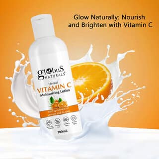 Globus Naturals Herbal Vitamin C Moisturizing Body Lotion For Skin Brightening & Nourishment, Glowing & Youthful Skin, All Skin Types 100ml