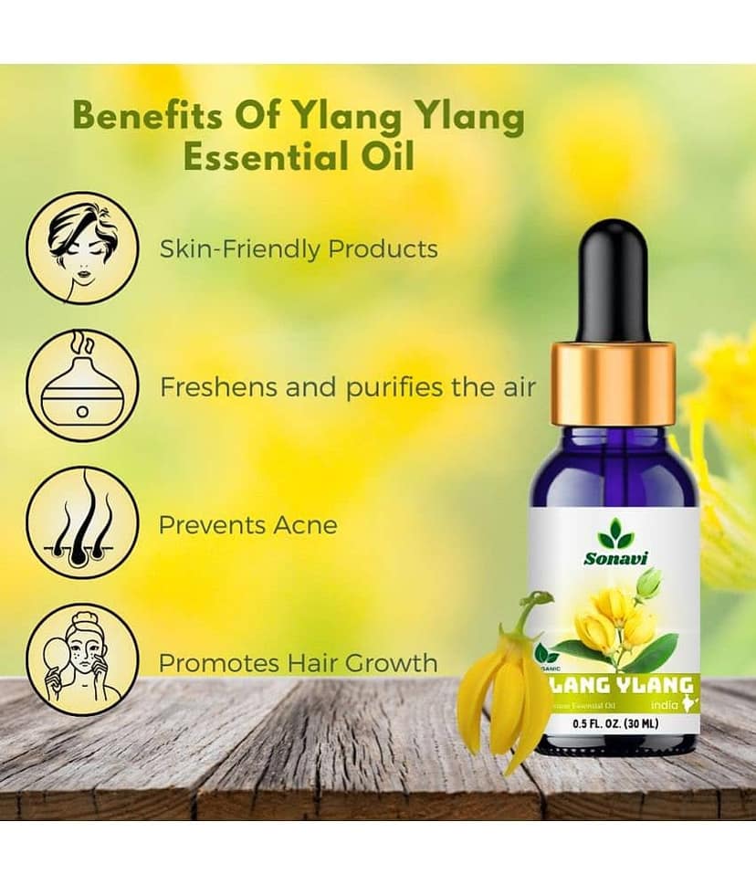 Sonavi Ylang-Ylang Stress Relief Essential Oil Green With Dropper 30 mL ( Pack of 1 ) view 2